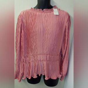 Spring or Easter /Pleated Ruffled Blouse NWT